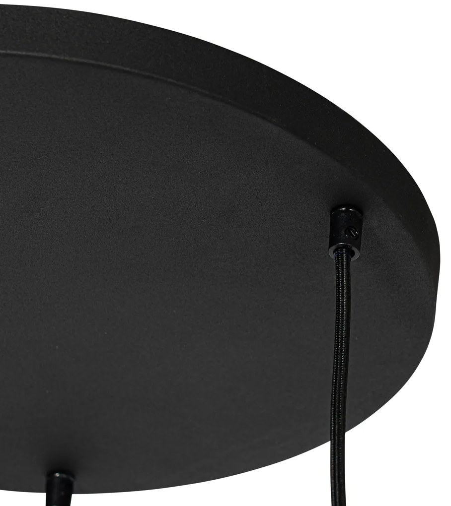 Moderne hanglamp zwart 3-lichts - Cloth