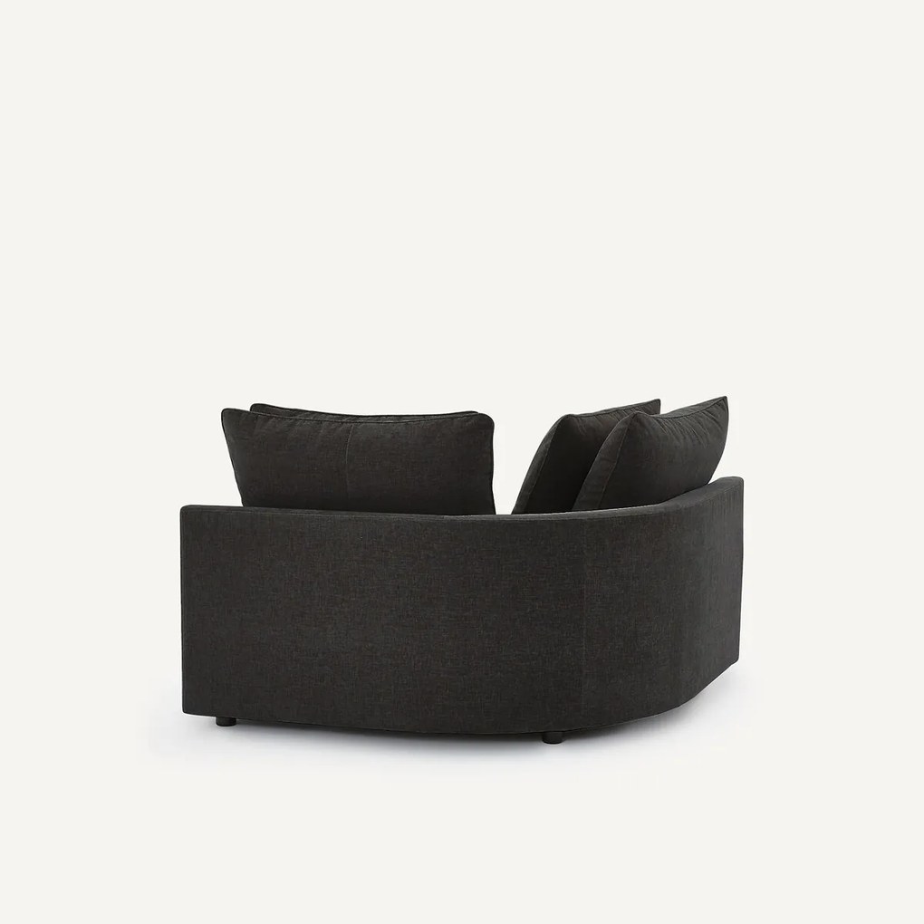 Modulair hoekbank in chenille fluweel, TIBERIO
