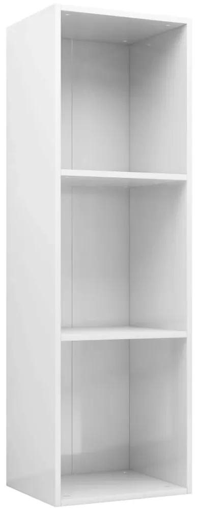 vidaXL Boekenkast/tv-meubel 36x30x114 cm bewerkt hout hoogglans wit