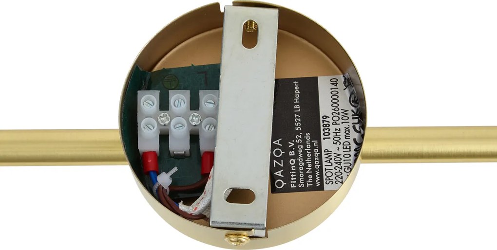 Moderne plafondlamp messing 2-lichts verstelbaar - Jeana