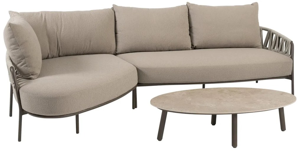 Taste by 4 Seasons Calma chaise loungebank terre SALE Loungebank bruin weerbestendig