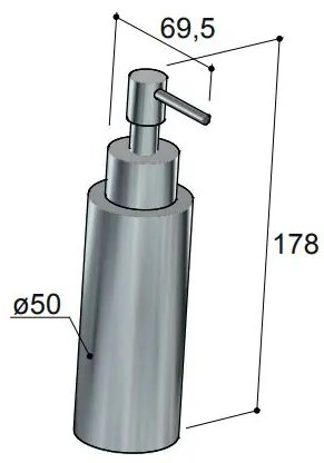 Hotbath Cobber Zeepdispenser Vrijstaand Geborsteld Messing  CBA10