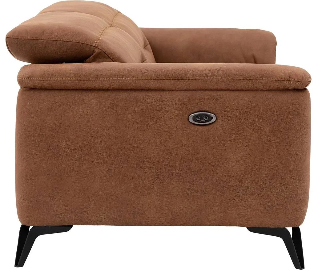 Goossens Excellent Bank Alma cognac, micro leer, 2,5-zits, urban industrieel