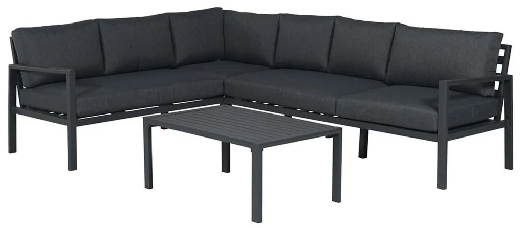 Garden Impressions Denver loungeset 4-delig links - zwart