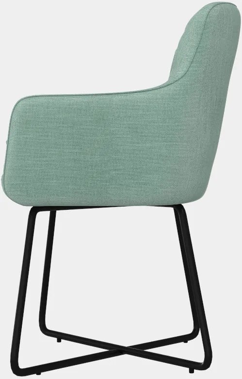 Eetkamerstoel - Arne - stof Bjorn grof geweven mint