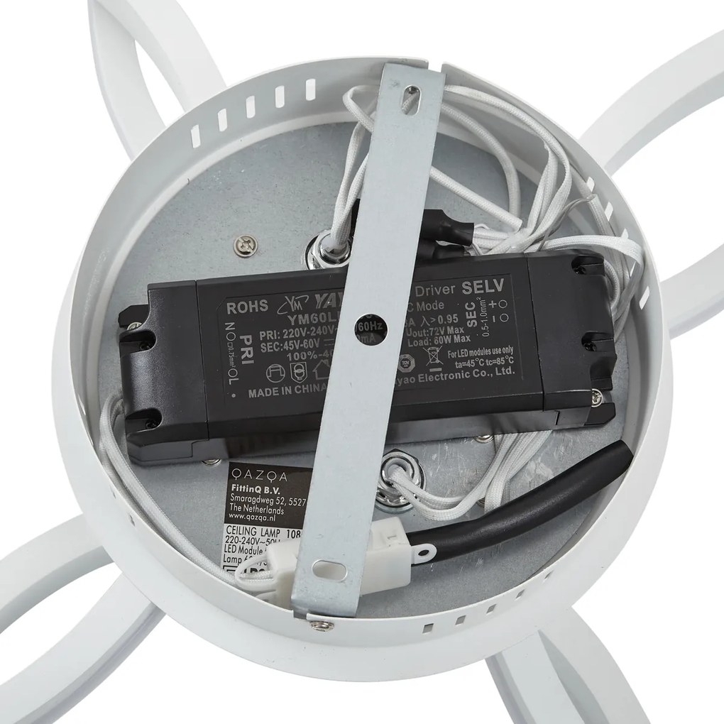 Plafondlamp wit incl. LED 3-staps dimbaar 4-lichts - Navara