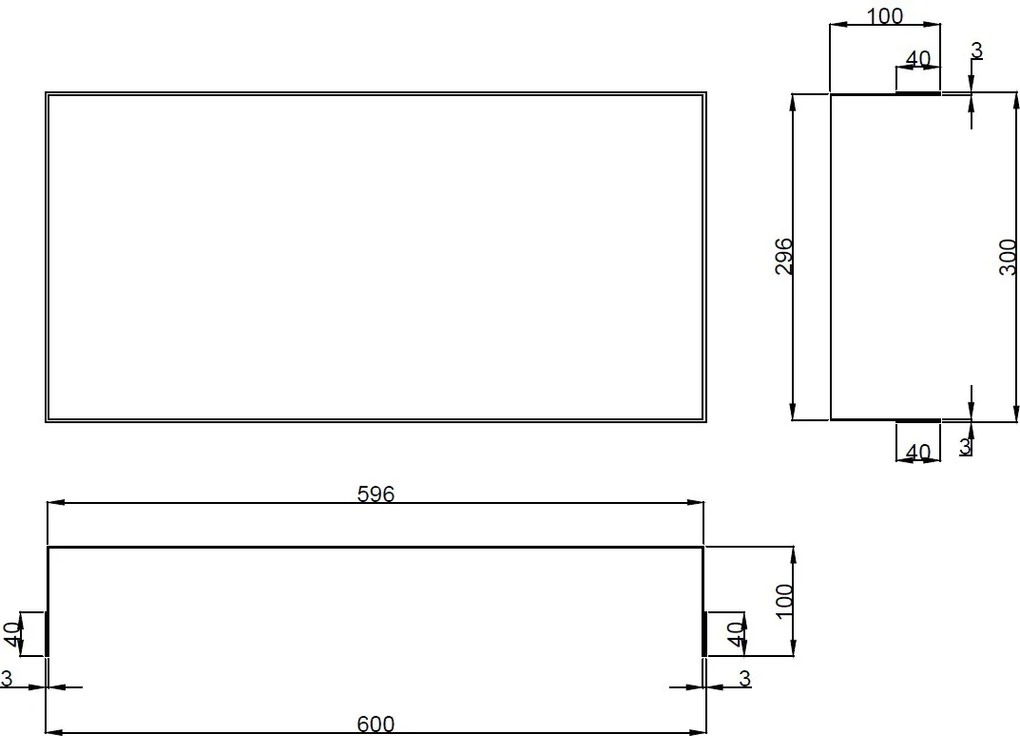Hotbath &More frameless inbouwnis 30x60x10cm wit mat