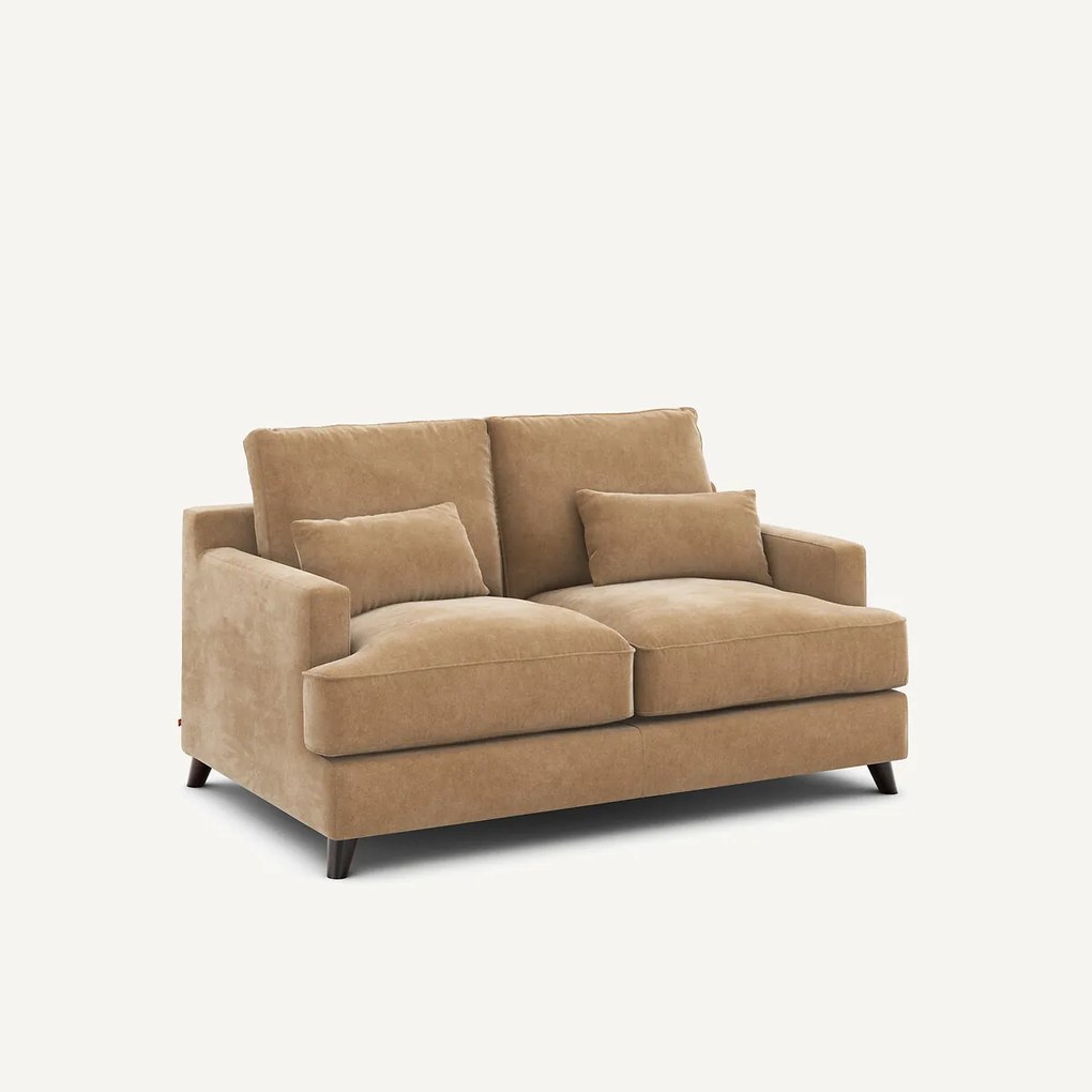 2-zits compacte bank van stonewashed fluweel, ALWINE