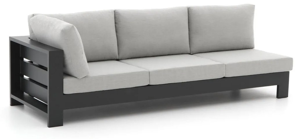Loungebank Tuin Bellagio   | Aluminium | 3 personen | Tuinbank Grijs | 253cm | Incl. kussens | Kees Smit Tuinmeubelen