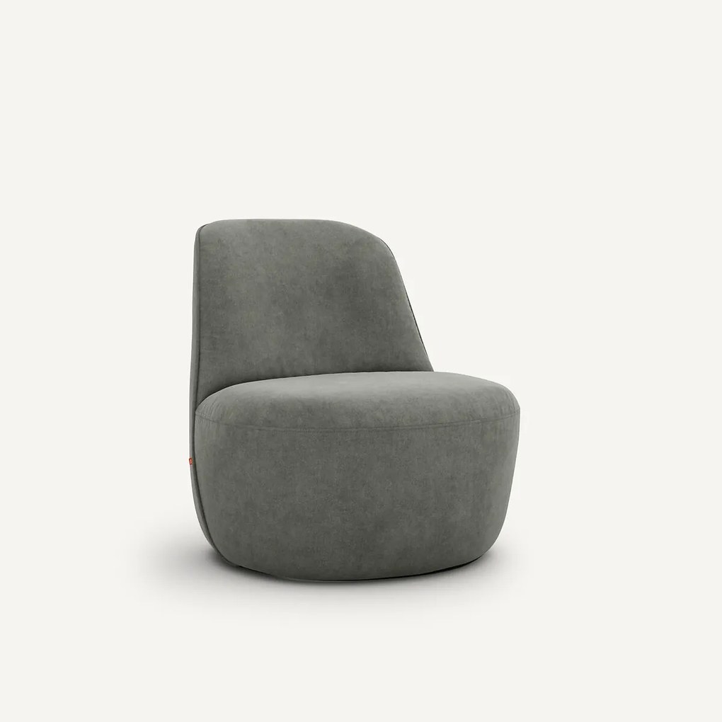 Draaifauteuil in stonewashed fluweel, Rosebury