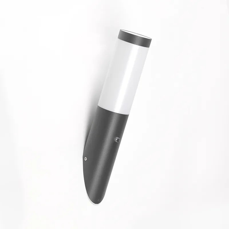 Moderne buiten wandlamp met schemerschakelaar / dag-nacht sensor met bewegingsmelder antraciet IP44 met schemersensor - Rox Modern E27 IP44 Buitenverlichting rond
