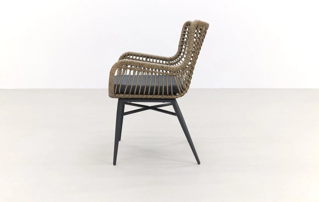 Jasmine Naturel/GI Edison 8-persoons ovale dining tuinset 280x140 cm.