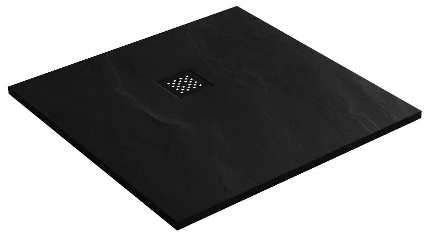 Sanituba Crag douchebak 90x90x2.5cm mat zwart