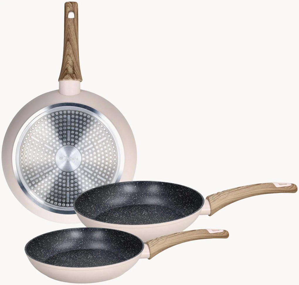 Gesmede koekenpannenset Vanilla, 3-delig