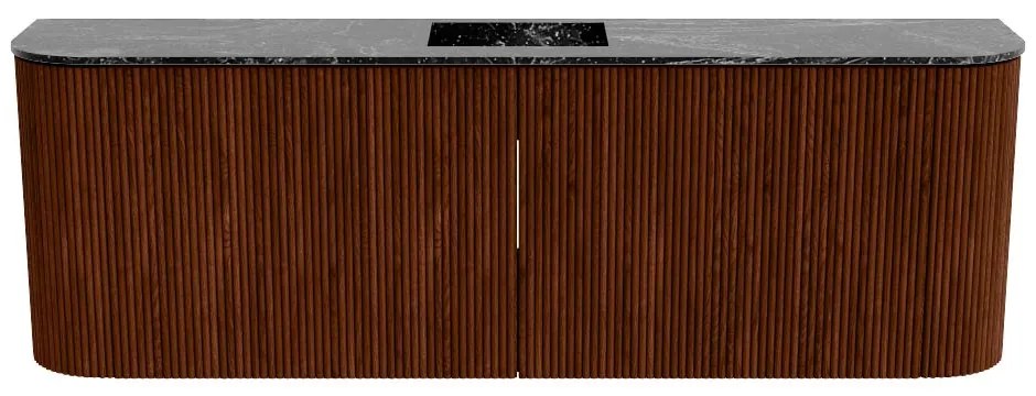 Mondiaz Joya DLux 125cm toiletmeubel ronding links/rechts ruby met wastafel faye midden zonder kraangat lava