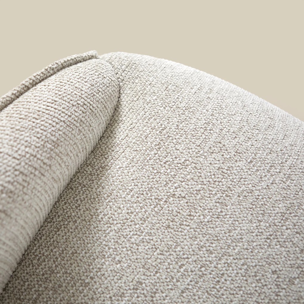 Creme Fauteuil Met Ronde Rugleuning