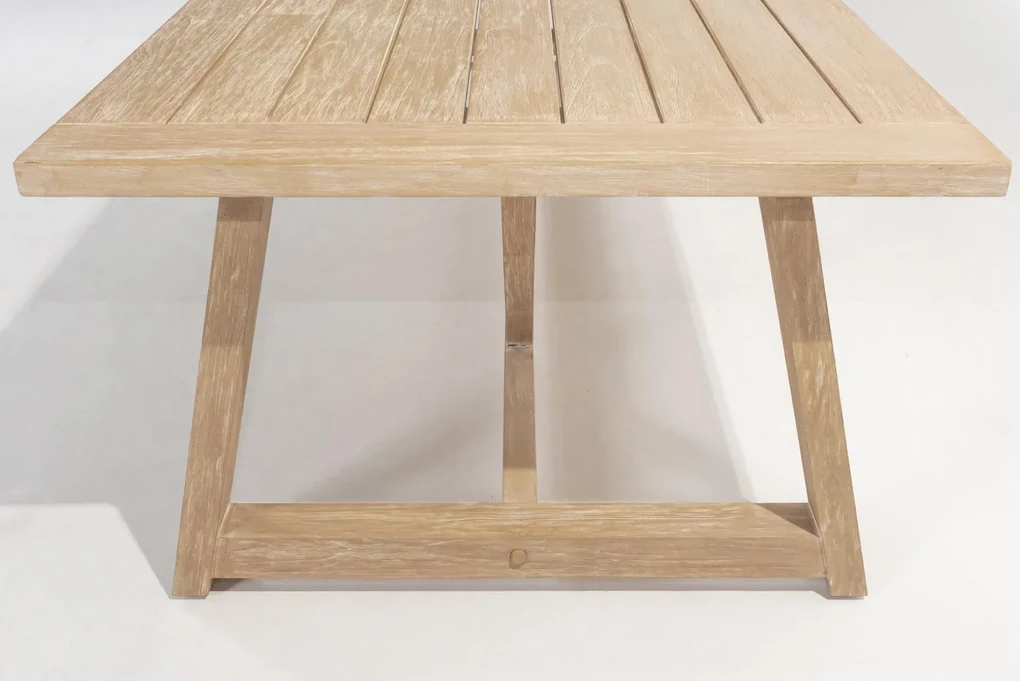 Taste by 4 Seasons Noah tuintafel van geborsteld teak met blad 260 x 100 cm Tuintafel houtkleur weerbestendig