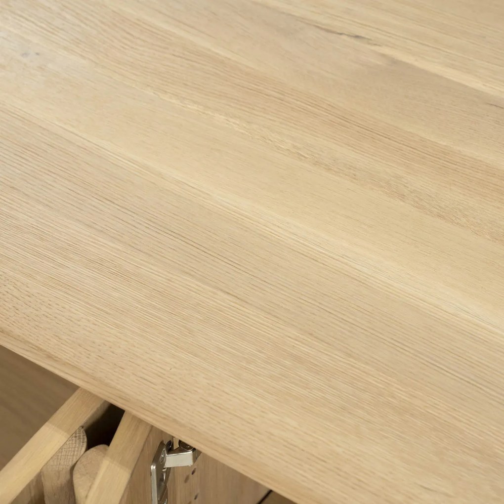 Eleonora Jake Modern Tv-meubel Eikenhout Naturel 183 Cm - 183x47x50cm.