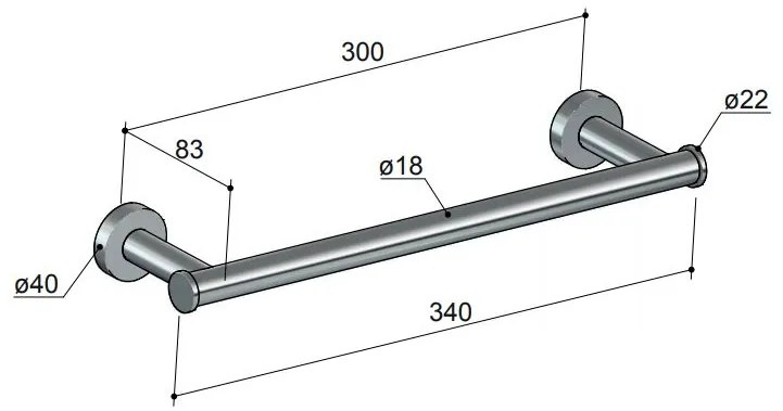 Hotbath Cobber Handdoekrek 34cm Verouderd Messing CBA06