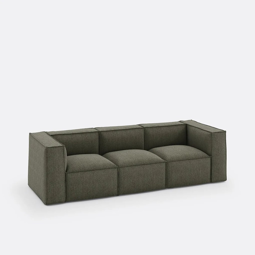 Modulaire bank, 3-zit, getextureerde stof, Seven