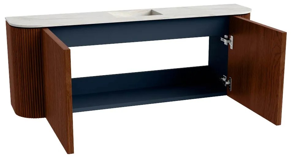 Mondiaz Joya DLux 115cm toiletmeubel ronding links/rechts ruby met wastafel faye midden zonder kraangat opalo