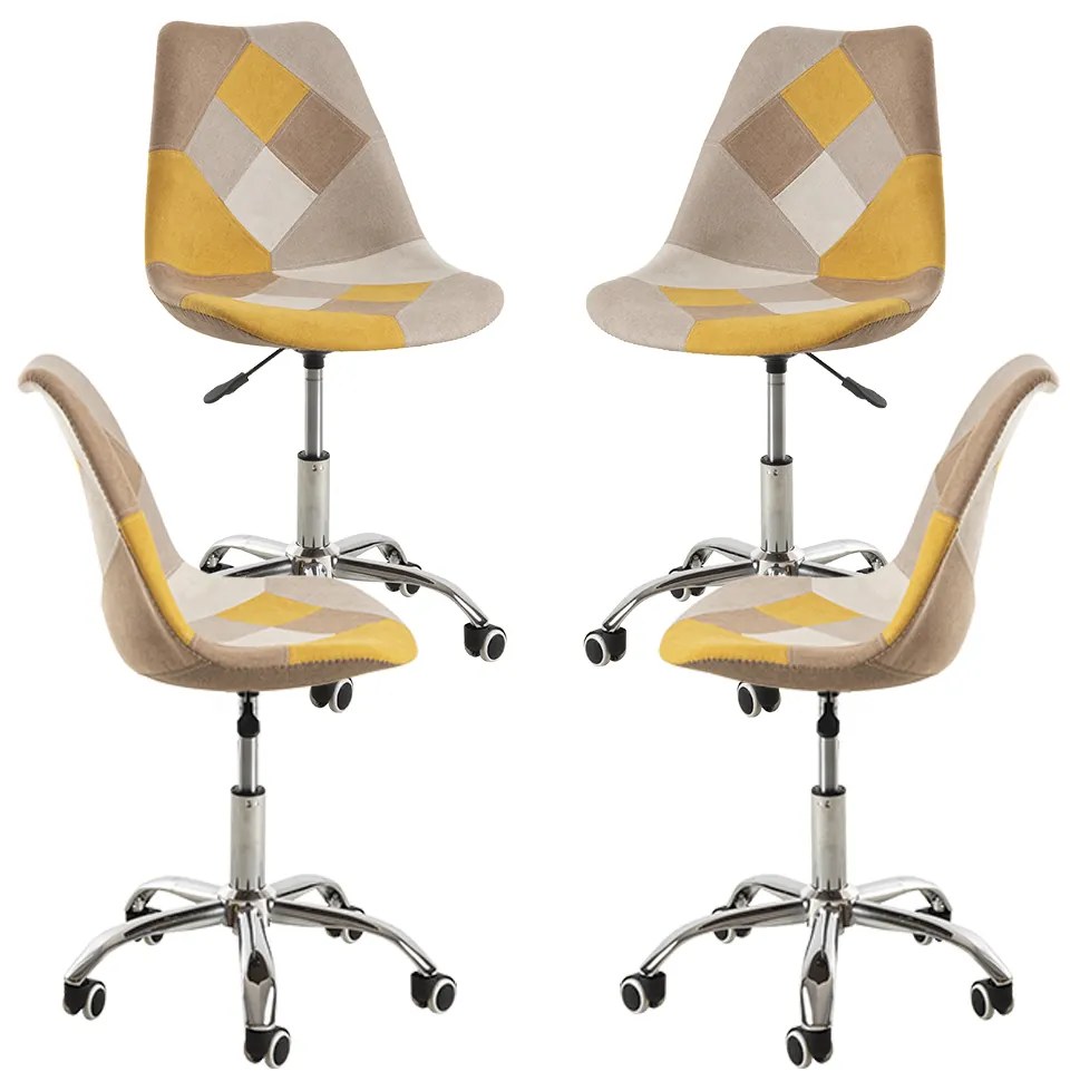 Set 4 Neo Patchwork Stoelen