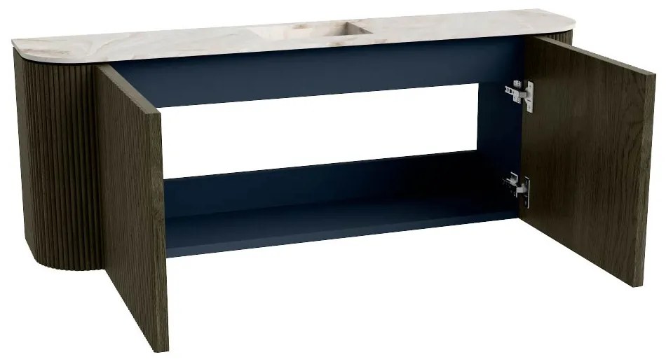 Mondiaz Joya DLux 115cm toiletmeubel ronding links/rechts shadow met wastafel faye midden zonder kraangat frappe