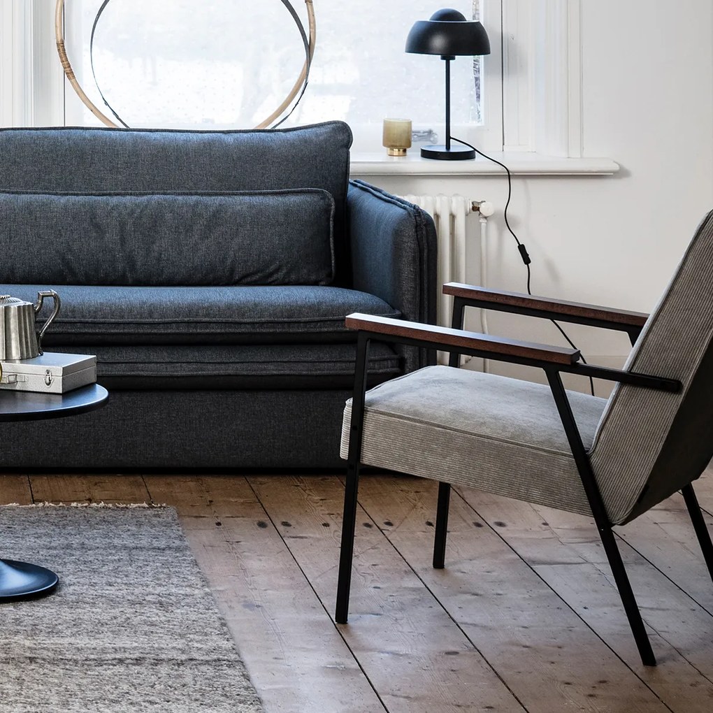 Woood Sally Fauteuil Groen Ribfluweel