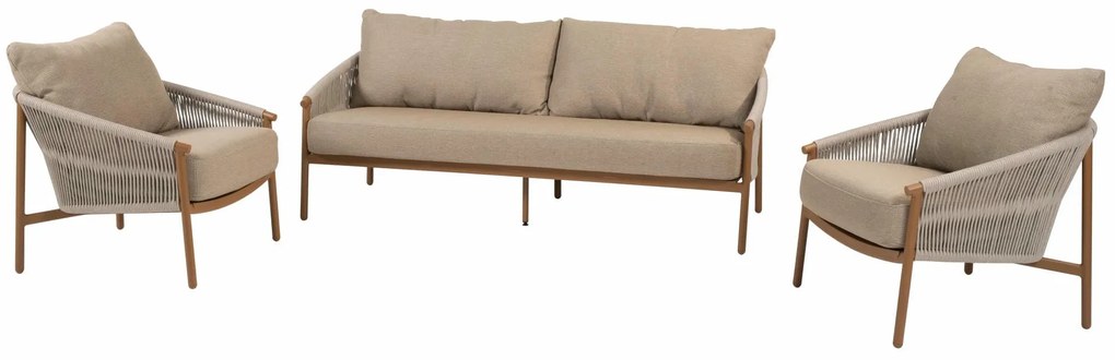 4 Seasons Outdoor Milos loungeset amber Loungeset taupe weerbestendig
