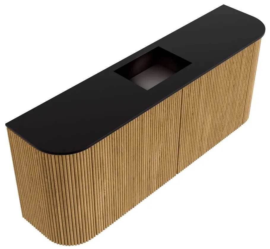 Mondiaz Joya 105cm toiletmeubel ronding links/rechts oak met wastafel faye midden 1 kraangat urban