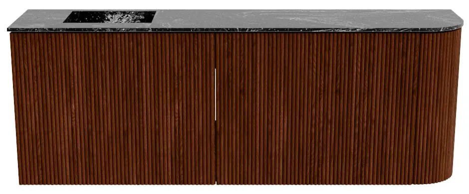 Mondiaz Joya DLux 110cm toiletmeubel ronding rechts ruby met wastafel faye links 1 kraangat lava