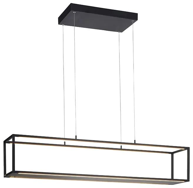 Eettafel / Eetkamer Design hanglamp zwart incl. LED met touch dimmer - Jitske Industriele / Industrie / Industrial Binnenverlichting Lamp