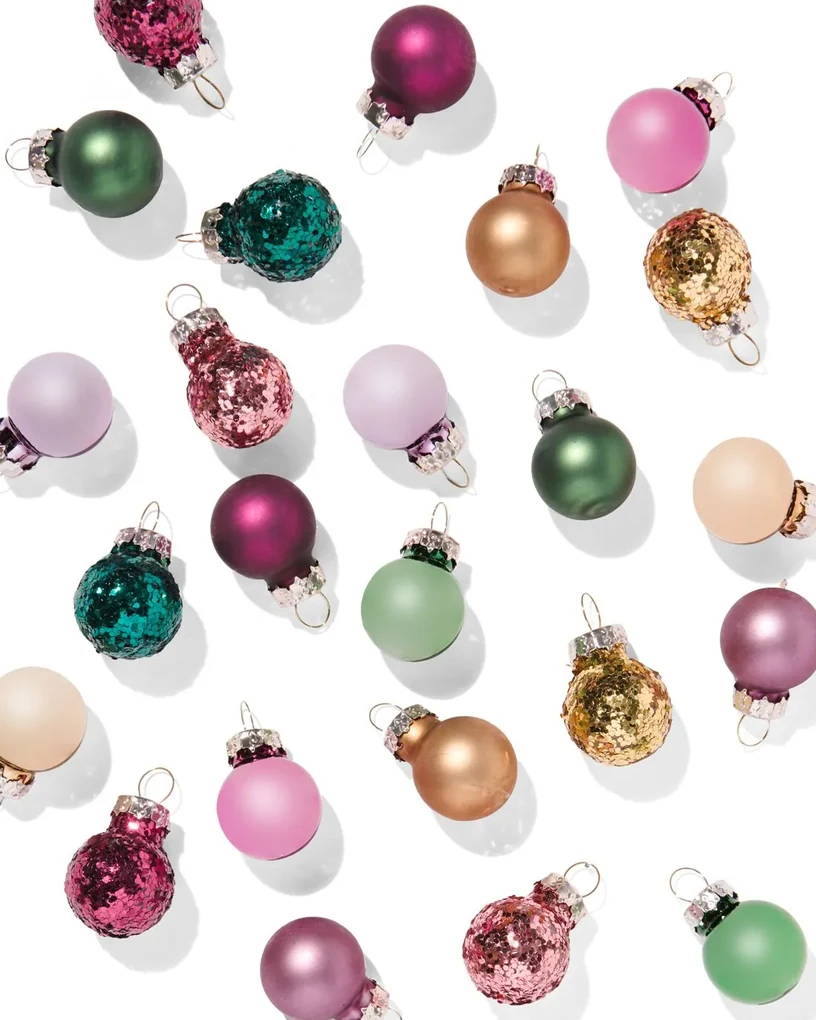 HEMA Mini Kerstballen Ø2cm Glas - 36 Stuks (multi)