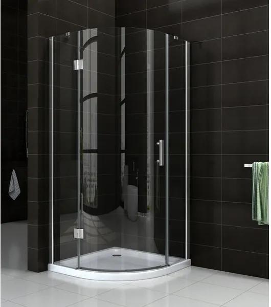 Wiesbaden Sphere Shower douchecabine 90x90x200cm kwartrond chroom 8mm glas linksscharnierend NANO coating 20.3855