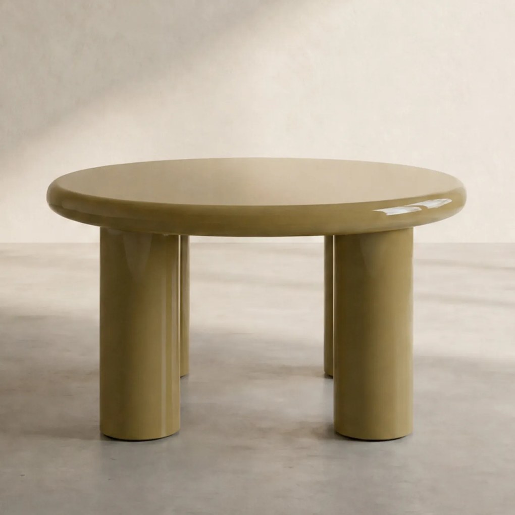 Ronde Salontafel Medium Groen - 60 X 60cm.