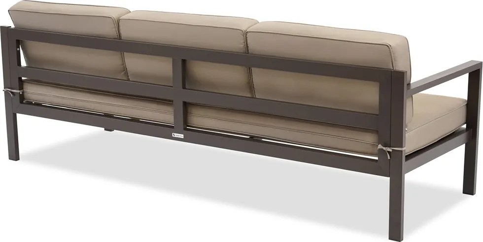 Porto Garden Point driezits tuinbank bruin