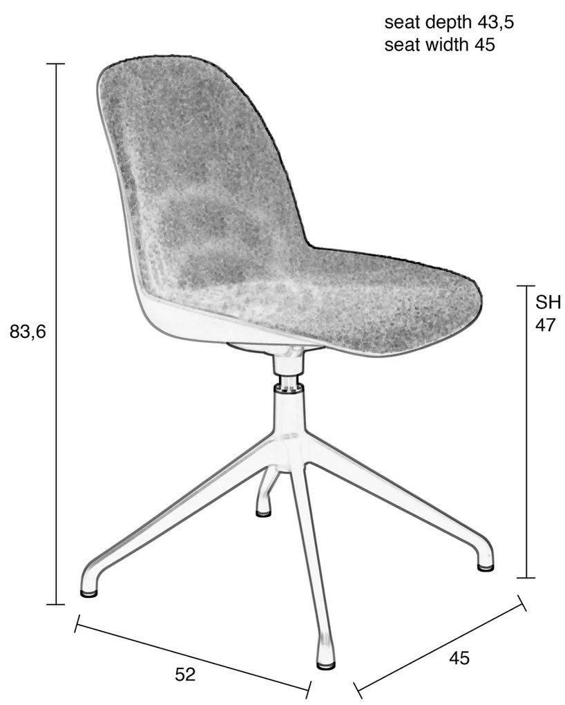 Zuiver Albert Kuip Swivel Design Stoel Draaibaar Groen