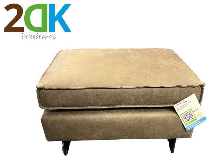 Tweedekans - Poef - Riverdance - leer Colorado grijs 02