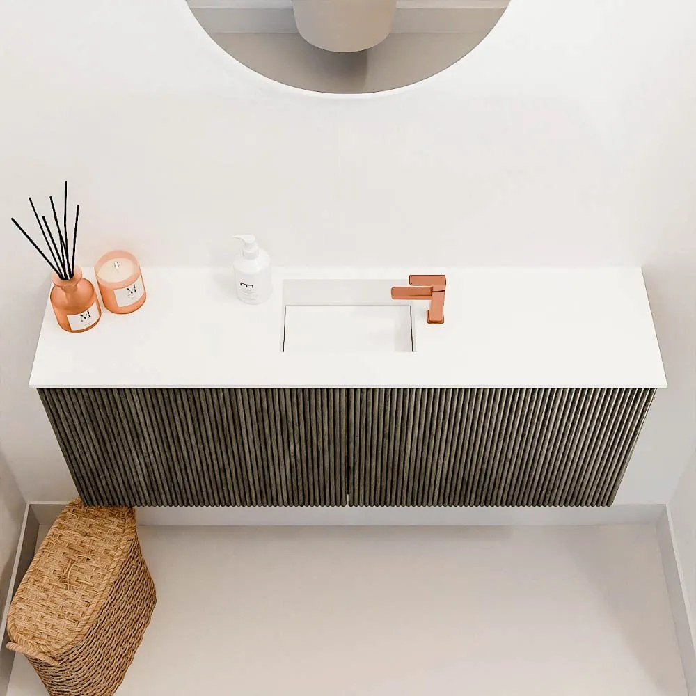 Mondiaz Joya 100cm toiletmeubel shadow met wastafel faye midden 1 kraangat talc