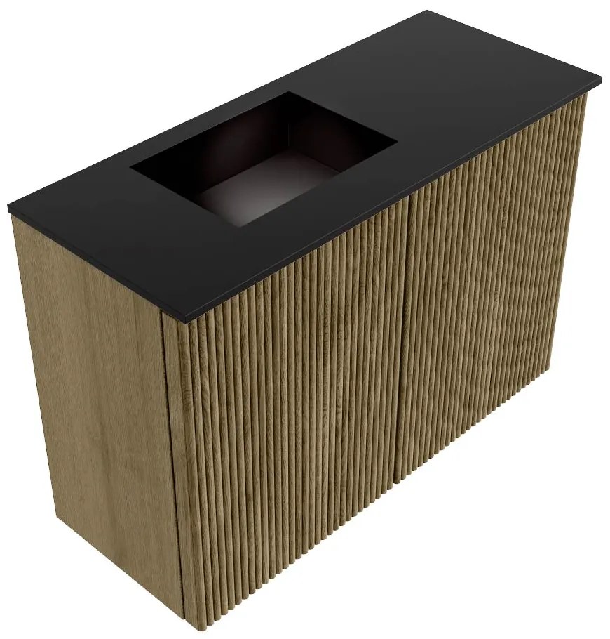 Mondiaz Joya 60cm toiletmeubel dusk met wastafel faye links 1 kraangat urban