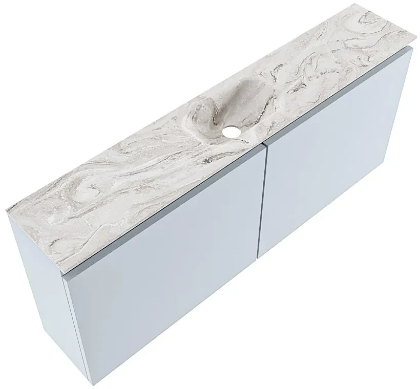 Mondiaz Ture DLux toiletmeubel 120cm clay met wastafel glace midden met kraangat