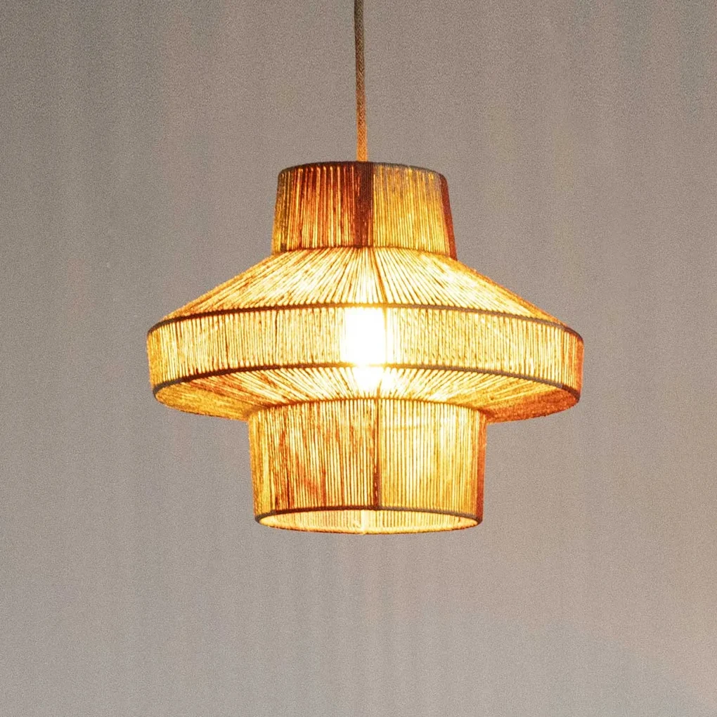 By-Boo Cirque 3 Jute Hanglamp Oranje-naturel