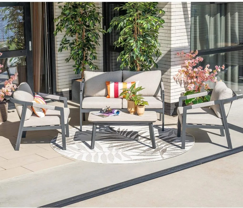 Garden Impressions Milou loungeset 4-delig - donker grijs