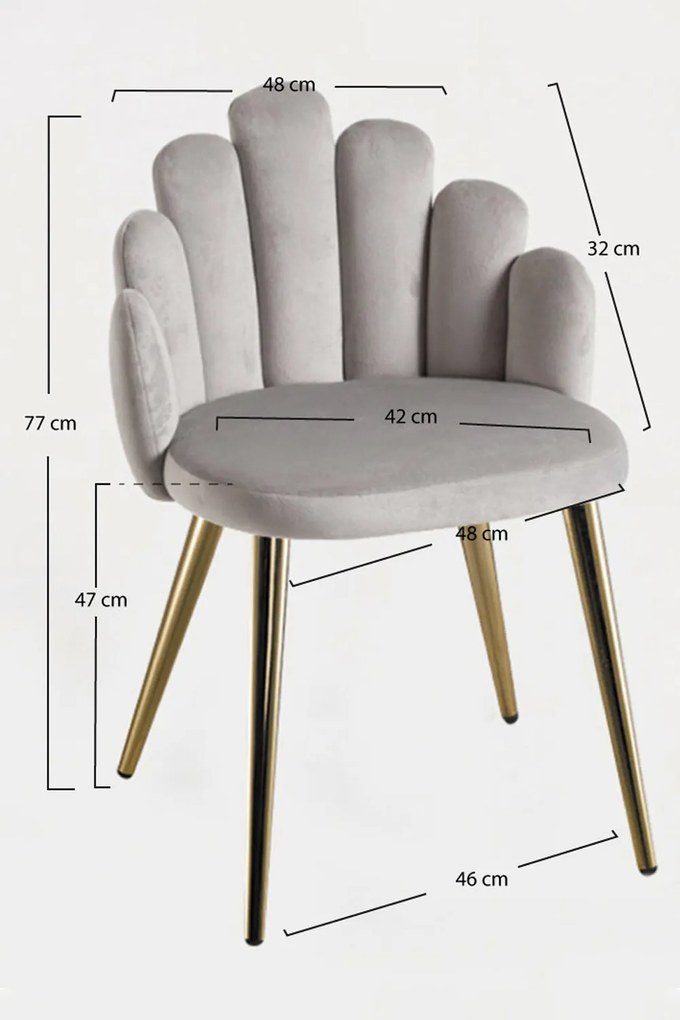Hand Goud Fluwelen Stoel