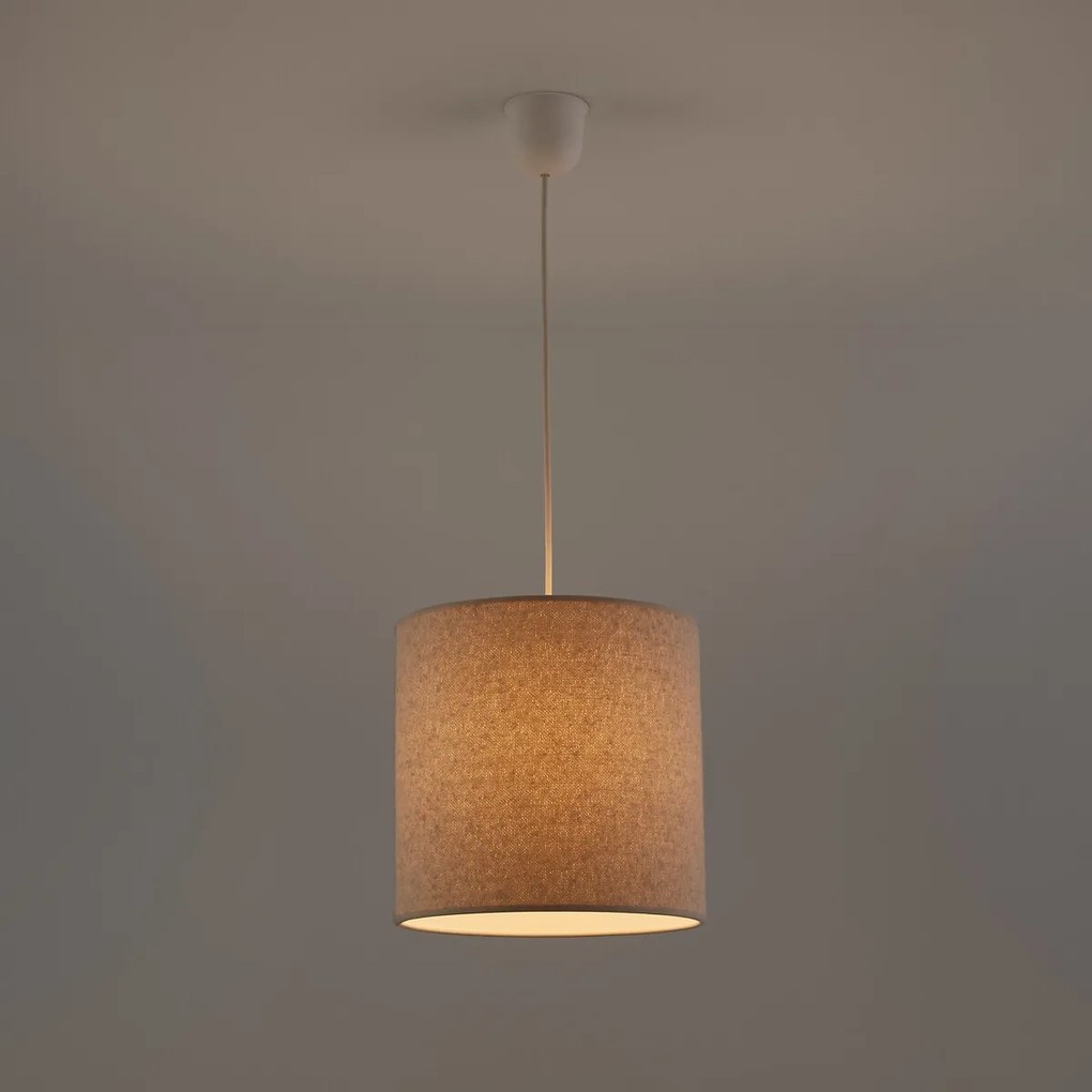 Hanglamp/Lampenkap in boucletteØ25 cm, Lockie