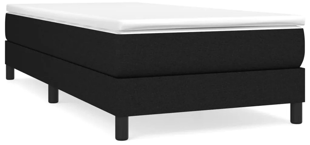 vidaXL Bedframe zonder matras 90x200 cm stof zwart