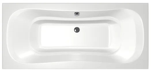 Xenz Nassau Duobad - 200x90x52 - afvoer Midden - acryl - wit 6833-01