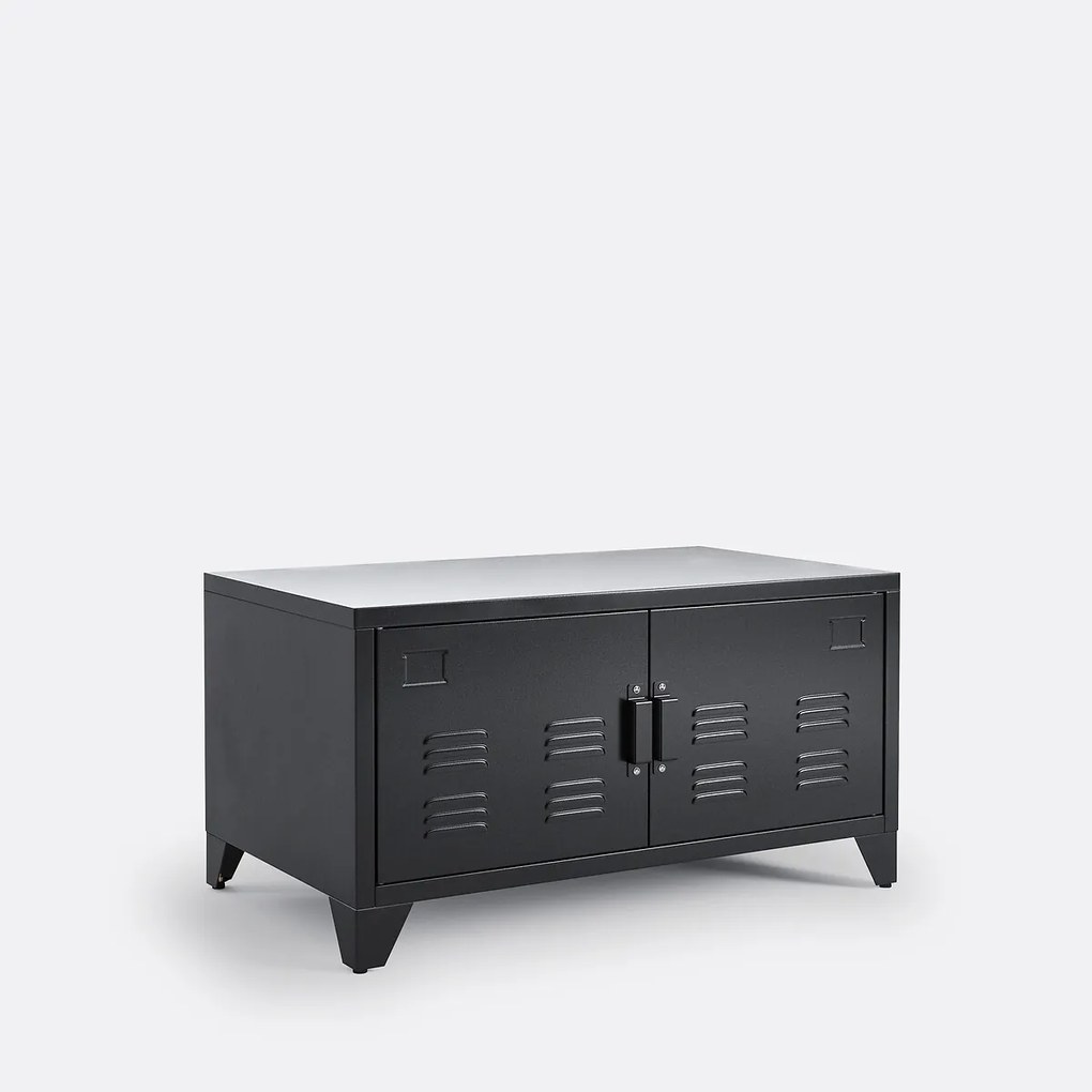 Laag meubel in metaal, 2 deuren, Hiba