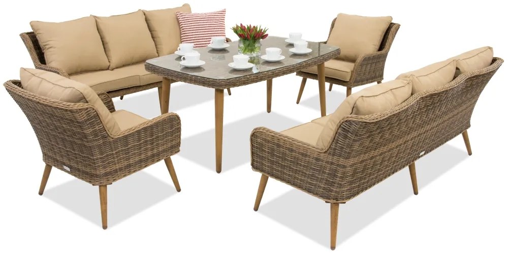 Bilbao Apetito 8 Garden Point tuinmeubelen bruin