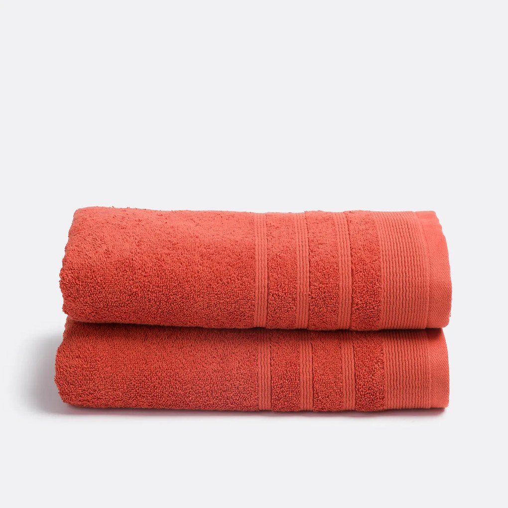 Set van 2 handdoeken in badstof 600 g/m2, Zavara